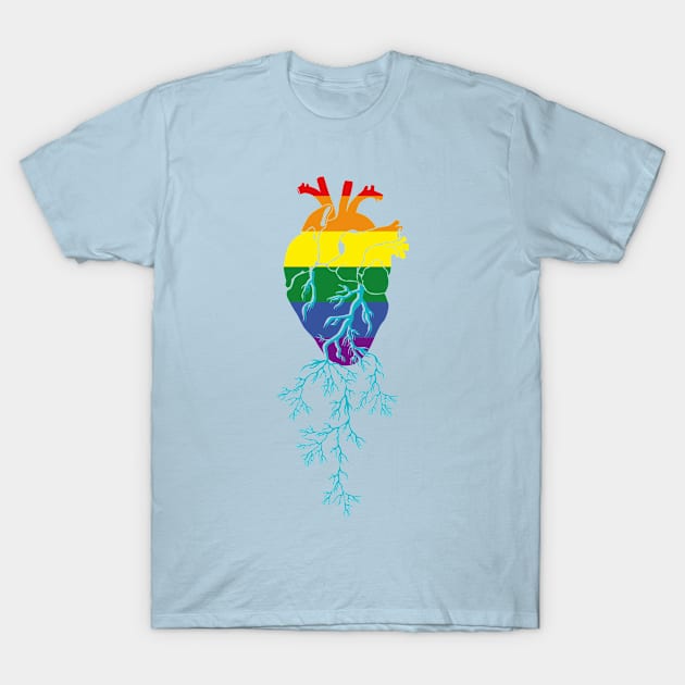 Love is love heart v2 T-Shirt by candelanieto